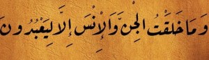 وما خلقت الجن والإنس إلا ليعبدون