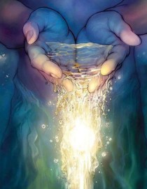 يد ينسكب منها الماء