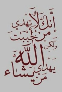 إنك لا تهدي من أحببت