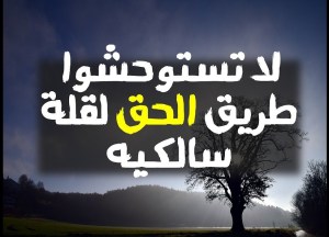 لا تستوحش طريق الحق