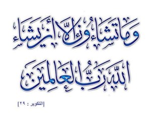 وما تشاؤون الا ان يشاء الله