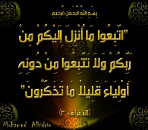 اتبعوا ما أنزل إليكم من ربكم