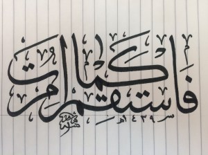 فاستقم كما أُمرت