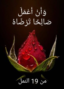 وأن أعمل صالحاً ترضاه