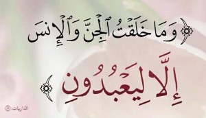 وما خلقت الجن والإنس إلا ليعبدون